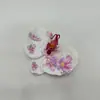 Cabeça de Flor Simulada, Cabeça de Flor de Orquídea Borboleta, Adorno de Cabeça Étnico, Flor para Decoração de Caixa de Lembrança, Flor Artificial de Algodão de Silicone 3D