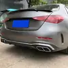 Adecuado para 22 Tubo de Escape de Cola para Mercedes-Benz Clase C W206 Tubo de Escape Modificado Amg Cubierta de Tubo de Escape de Cola Cuatro Salidas Pegatina Decorativa para Cubierta de Tubo de Escape