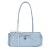 Bolso cruzado estilo coreano de moda chic para el hombro para mujer 2026 Nuevo Simple Dulce Encantador Bolso Baguette de un solo hombro con lazo