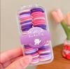 Ligas para el cabello de colores caramelo en caja que no dañan el cabello, tamaño pequeño para bebés, bandas de goma para niños, estilo princesa