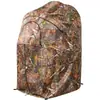 Barraca Outdoor de Visão Panorâmica 360 Graus para Uma Pessoa com Cadeira Dobrável, Esconderijo Camuflado para Veados e Peru