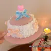 Presente de aniversário infantil: Faixa de cabelo de bolo de morango, faixa de cabelo de desenho animado fofa para meninas, faixa de cabelo de bebê, não aperta a cabeça, acessório de cabelo para menininha