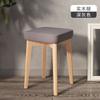 Taburete de madera maciza para el hogar, taburete cuadrado apilable, taburete de comedor con bolsa suave, taburete de comedor moderno y sencillo, banco pequeño de tela, taburete alto