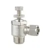 Válvula de Control de Velocidad de Giro Rápido Niquelada en Cobre Válvula de Aceleración Tuerca de Bloqueo Sl Conector Neumático Control de Velocidad Unidireccional Conector Rápido para Tubo Grande de PU