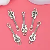 Nuevos Accesorios Creativos para Joyería DIY Música Guitarra Aleación Electrochapada Collar Pulsera Colgante Colgante Pequeño Venta al por Mayor