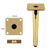 Muebles de Metal de Lujo Ligero Minimalista Patas de Sofá Patas de Gabinete de Baño Patas Cónicas Rectas e Inclinadas Negro y Dorado Patas de Mesa de Café para TV Gabinete Venta al por Mayor