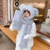 Gorro de Peluche, Bufanda, Guantes, Gorro con Forro de Felpa, Conjunto de Tres Piezas Engrosado, Orejas de Mickey, Calentador de Cuello, Todo en Uno, Lindo