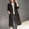 2026 Primavera e Outono Novo Estilo Coreano Casual Feminino Casaco Trench Médio Fino Acima do Joelho Solto Plus Size Outerwear