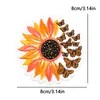 Parche Bordado de Flor y Mariposa de Dibujos Animados Tianyino con Respaldo Adhesivo, Insignia Bordada para Accesorios de Ropa