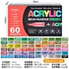Bolígrafo Marcador Acrílico Guangna 8101 488 Colores Punta Suave Específico para Arte Pintura Bolígrafo Acuarela Set Líquido Directo