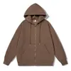 Moletom com Capuz e Zíper Completo Tendência Masculino e Feminino, Zíper Longo, Moda Casual Versátil Primavera e Outono, Manga Longa, Direto do Fabricante