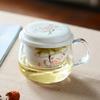 Taza de té de vidrio de silicio Gaopeng, taza de agua, taza de té con tapa y filtro, taza al por mayor