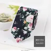 Corbata de Moda con Estampado Británico para Hombre Estilo Coreano Casual Patrón de Personalidad Pequeña Floral Estrecha de Algodón en Stock