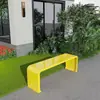 Banco Largo Completo de Hierro Forjado Silla de Parque Banco Largo para Exteriores Patio Asiento de Acero Inoxidable para el Ocio Sin Instalación Requerida Banco de Ocio