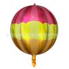 Transfronterizo 22 pulgadas tridimensional a rayas película de aluminio bola 4D decoración de fiesta de boda linterna globo de aire flotante venta al por mayor