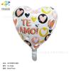 Nuevo globo de aluminio de 18 pulgadas con forma de corazón español con confesión romántica Te amo globo de decoración de fiesta de cortejo del Día de San Valentín