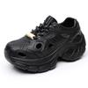 Zapatos de Playa Super Suaves Ligeros para Mujer Verano Suela Gruesa Huecos Tacón de Bolsa Baotou Vacaciones en la Playa Aire Libre Zapatos para Vadear