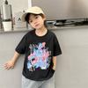 Camiseta de Manga Corta para Niños Haima 2026 Verano Nuevo Estilo Manga Media Infantil Versión Coreana Ropa de Verano de Moda para Niños Mayores