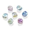 Dongzhou Arte de Uñas Rhinestones Cuadrados Gruesos Recubiertos de Colores 8mm K9 al por Mayor Brillantes de Fondo Puntiagudo Decoración de Uñas Portátil Rhinestones Cuadrados Gruesos