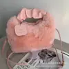 Bolso Plegado Acolchado 2025 Moda Otoño e Invierno Estilo K Sencillo y Elegante Femenino Peludo Versátil Bolso Cruzado