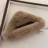 Pinza de Garra de Peluche para Mujer, Pinza Grande para el Cabello de Otoño e Invierno con un Toque de Lujo, Pinza de Tiburón Ins para Cabello Grueso, Pasador para Moño, Accesorio para el Cabello