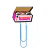 Clips de Papel Dunkin Donuts Material de Oficina Clips de Papel Creativos Lindos Pines en Forma de U Marcadores de Libros de Dibujos Animados de PVC