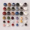 Contas de madeira gravadas multicoloridas, contas soltas para DIY, contas redondas de madeira listradas para pulseiras e colares, acessórios para joias feitas à mão com contas atacado