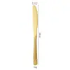 Juego de Cuchillo, Tenedor y Cuchara de Acero Inoxidable Estilo Occidental Retro con Relieve de Patrón de Trigo para Cruce de Fronteras, Cuchillo y Tenedor de Steak de Lujo para Hotel, Juego de Cubiertos Occidentales