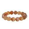 Cristal Torre Amarillo Natural con Patrones de Resina Roja y Amarilla, Colores de Cristal Únicos, Estilo Pareja, Anillo Individual, Estilo Transmisión en Vivo, Al por Mayor en Stock