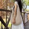 Bolsa de Praia de Crochê Estilo Preguiçoso, Bolsa Tecida Grande Capacidade Retrô Francesa, Bolsa Saco Grande para Viagem de Férias, Tricotada