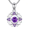 Estilo Coreano Venta Caliente Colgante Inteligente de Copo de Nieve Collar de Plata 925 Chapada Cadena Simple para Clavícula para Mujer Colgante Inteligente en Forma de Corazón para Mujer