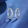 Anéis de Casal Mobius Galáxia Jinhongyu Prata Pura 999 Luxo Leve High-End Anel Aberto Estrela Conjunto Design Original