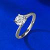 Anillo de cuatro garras de 1 quilate con baño de oro y plata S925 de Mu Jing Jewelry. Gran venta transfronteriza en Europa y América.