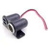 Base de alimentación de doble orificio para coche y motocicleta 3.1A doble USB encendedor de cigarrillos 12V enchufe de conversión 12V-24V