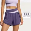 Shorts de Yoga con Bloques de Color Falsos de Dos Piezas Xijiang Ropa Deportiva para Correr y Fitness Shorts Deportivos Antiexposición para Mujer Verano