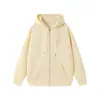 Sudadera Cardigan Pesado 2025 para Hombre Primavera y Otoño Delgada Pareja Americana Doble Cremallera Versátil Color Sólido Marca de Moda Sudadera con Capucha