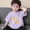 Camiseta Interior Transpirable de Algodón Puro para Niños, Camiseta de Manga Corta de Verano para Niños, Top Estilo Coreano Guapo con Estampado de Dibujos Animados