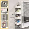 Prateleira lateral de armazenamento para armário de espelho de banheiro, não requer perfuração, prateleira de armazenamento para cosméticos e copos de enxaguante bucal ao lado do armário do banheiro