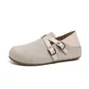 Zapatos Birkenstock para Mujer que Aumentan la Altura Modelo Nuevo Primavera 2026 Doble Uso Hebilla Doble Slip-On Zapatos Casuales Versátiles