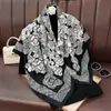 Lenço de Pescoço Leve com Estampa Floral de Plantas para Primavera e Outono Sarja Quadrado Grande Artístico Lenço Xale Elegante de Alta Qualidade para o Dia a Dia