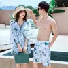 Traje de banho de casal entrega em uma peça Verão coreano Seaside Praia Lua de Mel Fotografia Biquíni Feminino Nadar Calça de Praia Masculina