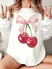 Envío Gratuito Transfronterizo 180g En Stock Estación Independiente Ropa de Mujer Transfronteriza Europea y Americana Sudadera con Estampado de Cerezas Aliexpress Amazon Camarón