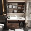 Fábrica directa de gabinetes de baño Yida Zhejiang color nogal oscuro gabinete para lavabo de baño al por mayor