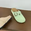 Mules sin talón de suela gruesa estilo Birkenstock para mujer, que aumentan la altura, Nuevo Modelo de Primavera 2026 Más Vendido, Zapatos de Mujer sin Talón con Puntera Cerrada