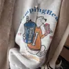 Sudadera Gruesa de Cuello Redondo con Forro Polar Estilo Coreano de Dibujos Animados de Oso para Mujer, Nueva Casual Versátil Holgada Juvenil Invierno 2025