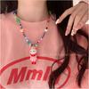 Collar de Mariposa Color Dopamina para Mujer Dulce Cool Spice Girls Estilo Cadena Clavícula Pequeños Accesorios Celebridad de Internet Hecho a Mano con Cuentas