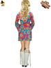 Disfraz hippie grande para mujer adulto Ropa para fiesta de disfraces de Halloween Ropa retro de los años 60 para actuación Distribución al por mayor