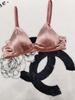 Otoño e invierno terciopelo copa triangular sexy ropa interior sin costuras mujer 2024 nuevo pecho pequeño realce sin aro metálico copa de sujetador