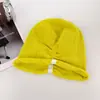 Gorro Turbante Arrugado Transpirable Fino para Mujer Primavera/Otoño Estilo Japonés Versátil Gorro Holgado Hace que la Cara se Vea Más Pequeña Protección para los Oídos Gorro Postparto