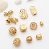 Método antiguo de transferencia de oro que preserva el color, cuentas huecas, cuentas sueltas, pulseras y collares hechos a mano con cuentas, joyería al por mayor